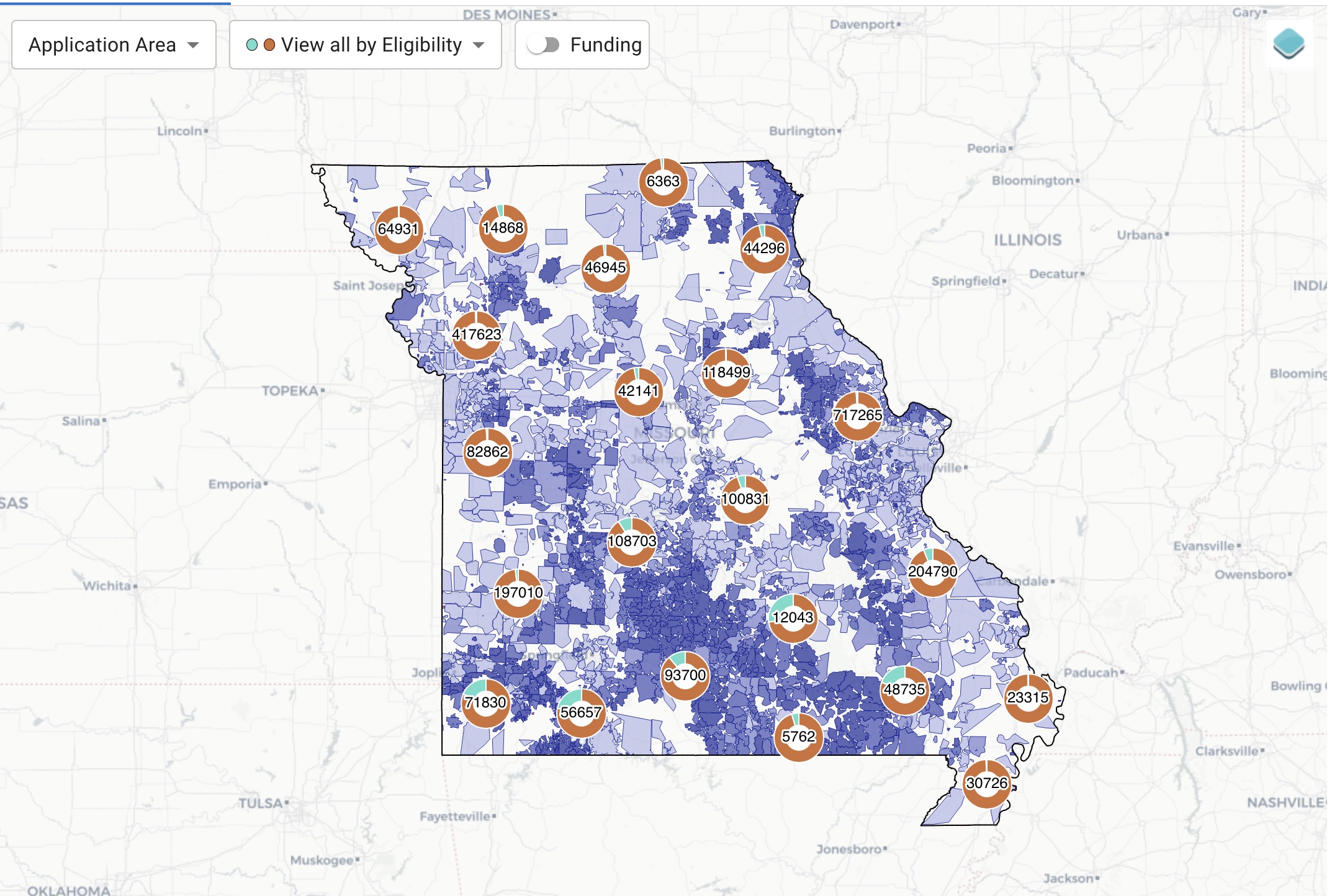 Missouri’s Broadband Eligibility Map for BEAD Funding