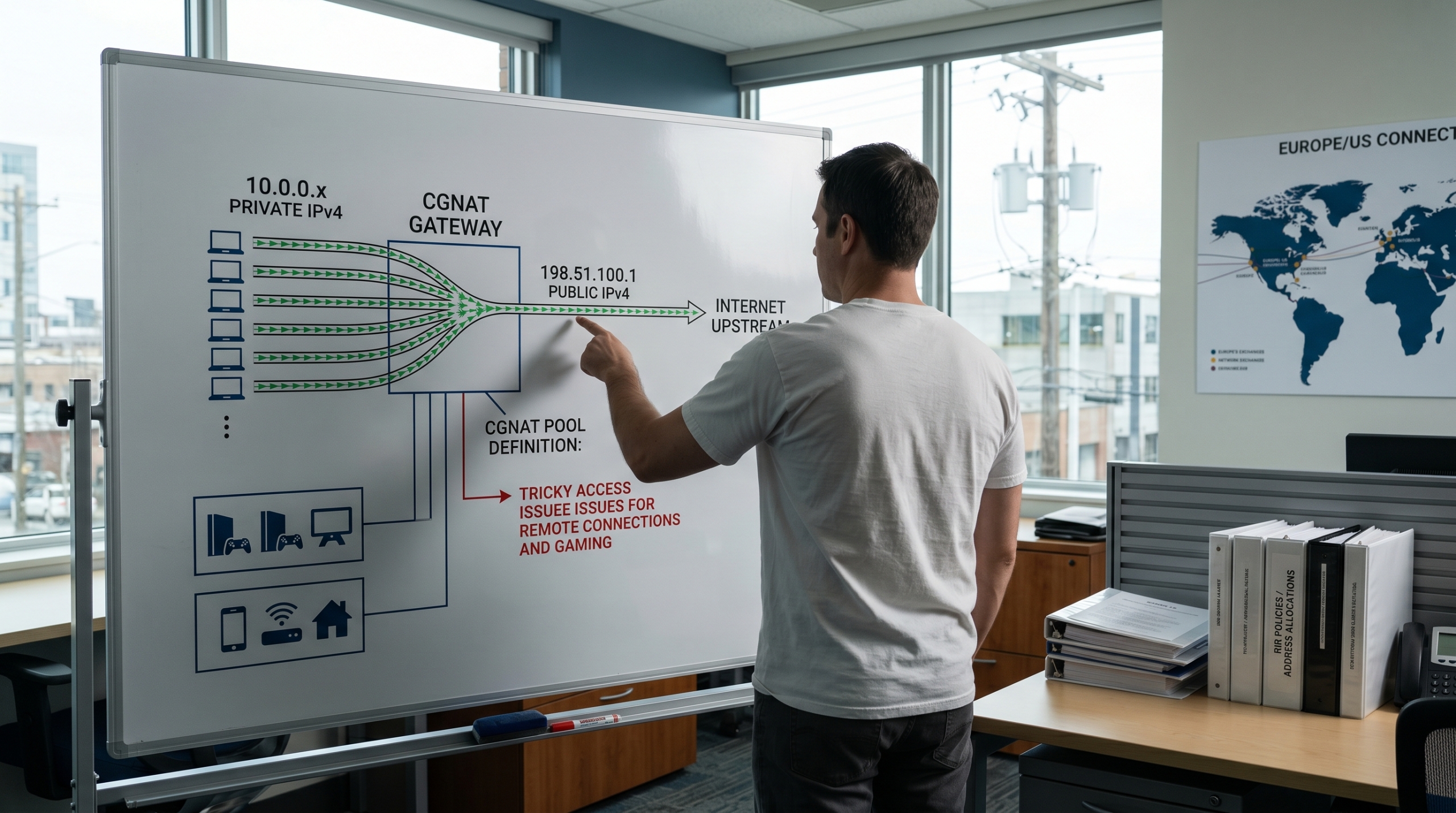 Editorial illustration for How Does CGNAT Work? A Simple Explanation